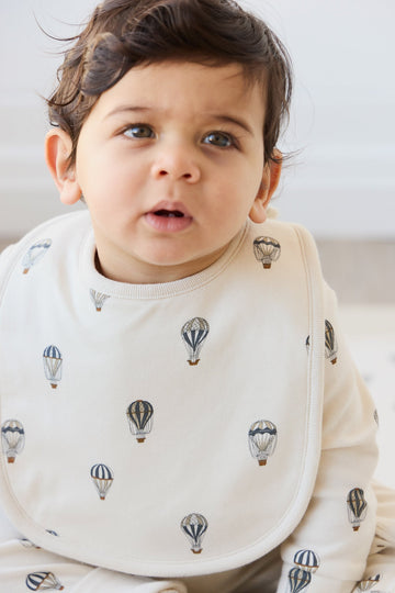 Organic Cotton Bib - Montgolfiere Cloud Childrens Bib from Jamie Kay Australia