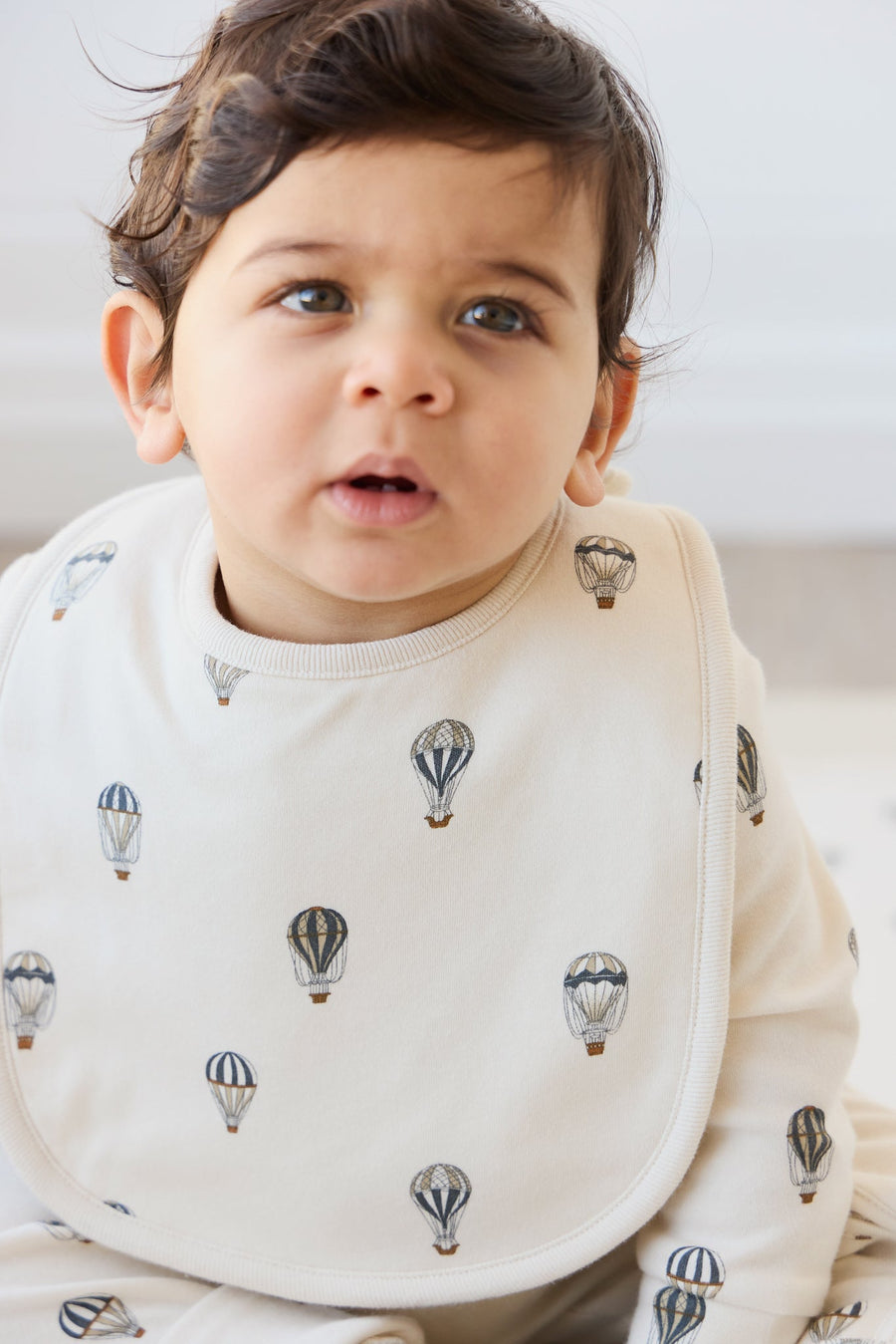 Organic Cotton Bib - Montgolfiere Cloud Childrens Bib from Jamie Kay Australia