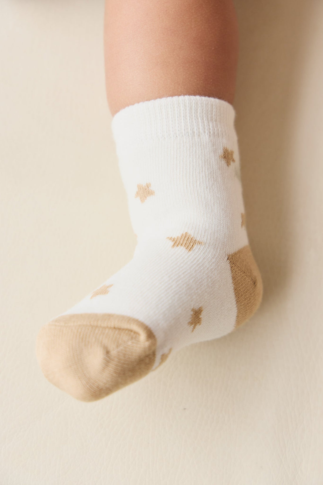 2PK Sock - Twinkle Toes Fawn/Fawn Childrens Sock from Jamie Kay Australia