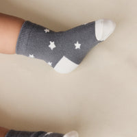 2PK Sock - Twinkle Toes Deep Lava/Lava Childrens Sock from Jamie Kay Australia