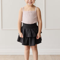 Organic Cotton Ruby Skirt - Gingham Night Childrens Skirt from Jamie Kay Australia