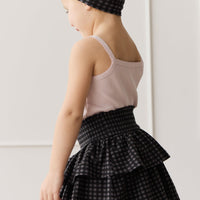 Organic Cotton Ruby Skirt - Gingham Night Childrens Skirt from Jamie Kay Australia