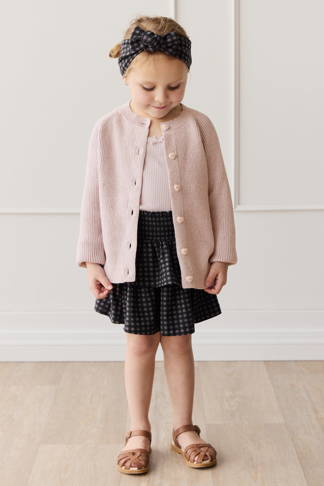 Organic Cotton Ruby Skirt - Gingham Night Childrens Skirt from Jamie Kay Australia