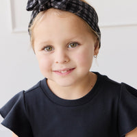 Organic Cotton Headband - Gingham Night Childrens Headband from Jamie Kay Australia