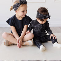 Organic Cotton Headband - Gingham Night Childrens Headband from Jamie Kay Australia