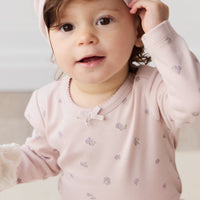 Organic Cotton Long Sleeve Bodysuit - Meredith Violet Childrens Bodysuit from Jamie Kay Australia