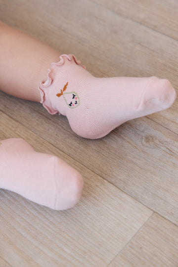 Alison Sock - Dainty Pink Childrens Sock from Jamie Kay Australia