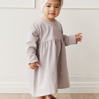 Organic Cotton Charlotte Dress - Annie Ditzy Violet Ice Childrens Dress from Jamie Kay Australia