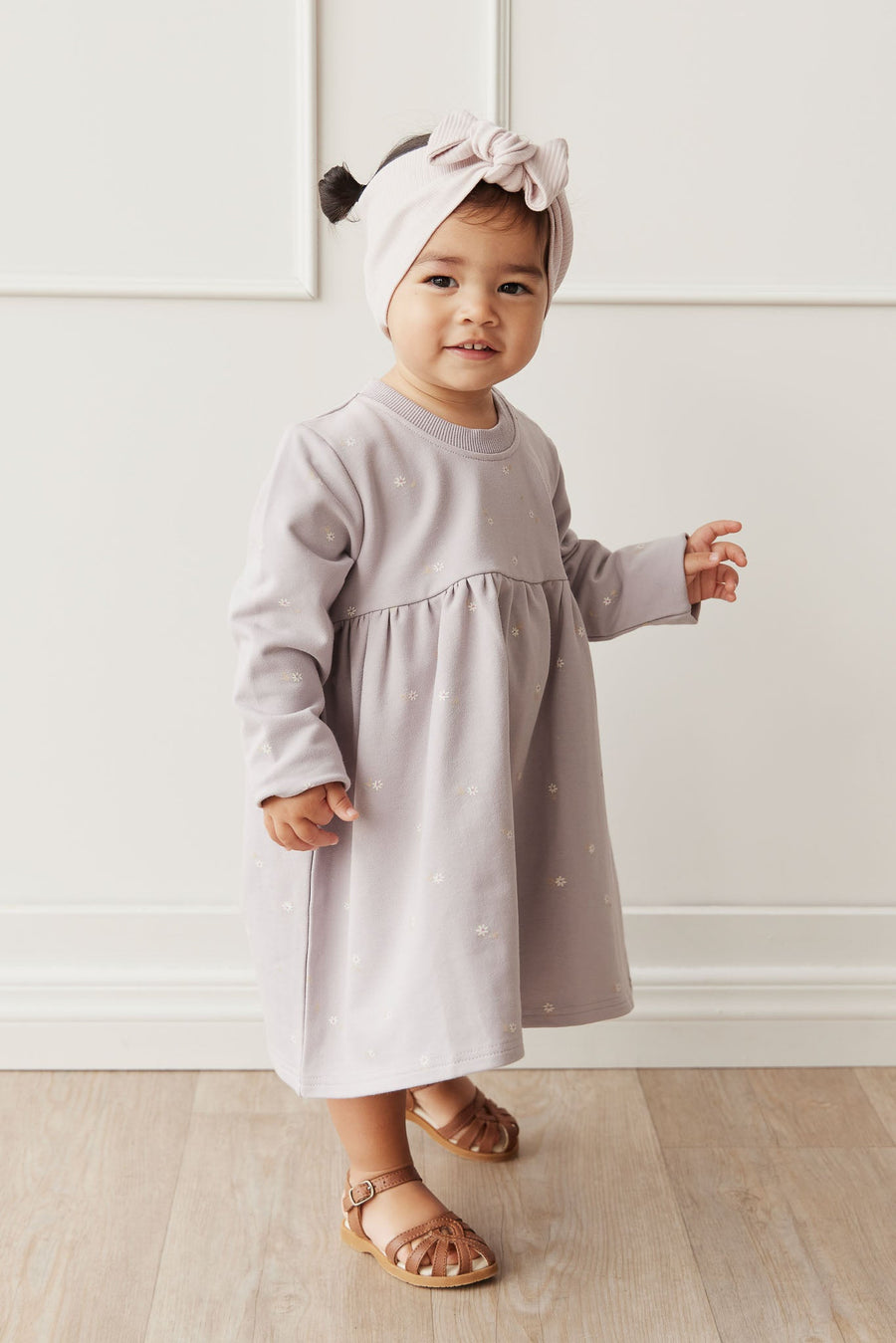 Organic Cotton Charlotte Dress - Annie Ditzy Violet Ice Childrens Dress from Jamie Kay Australia