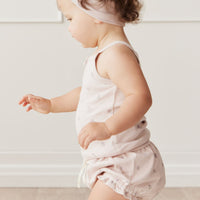 Organic Cotton Singlet - Meredith Violet Childrens Singlet from Jamie Kay Australia