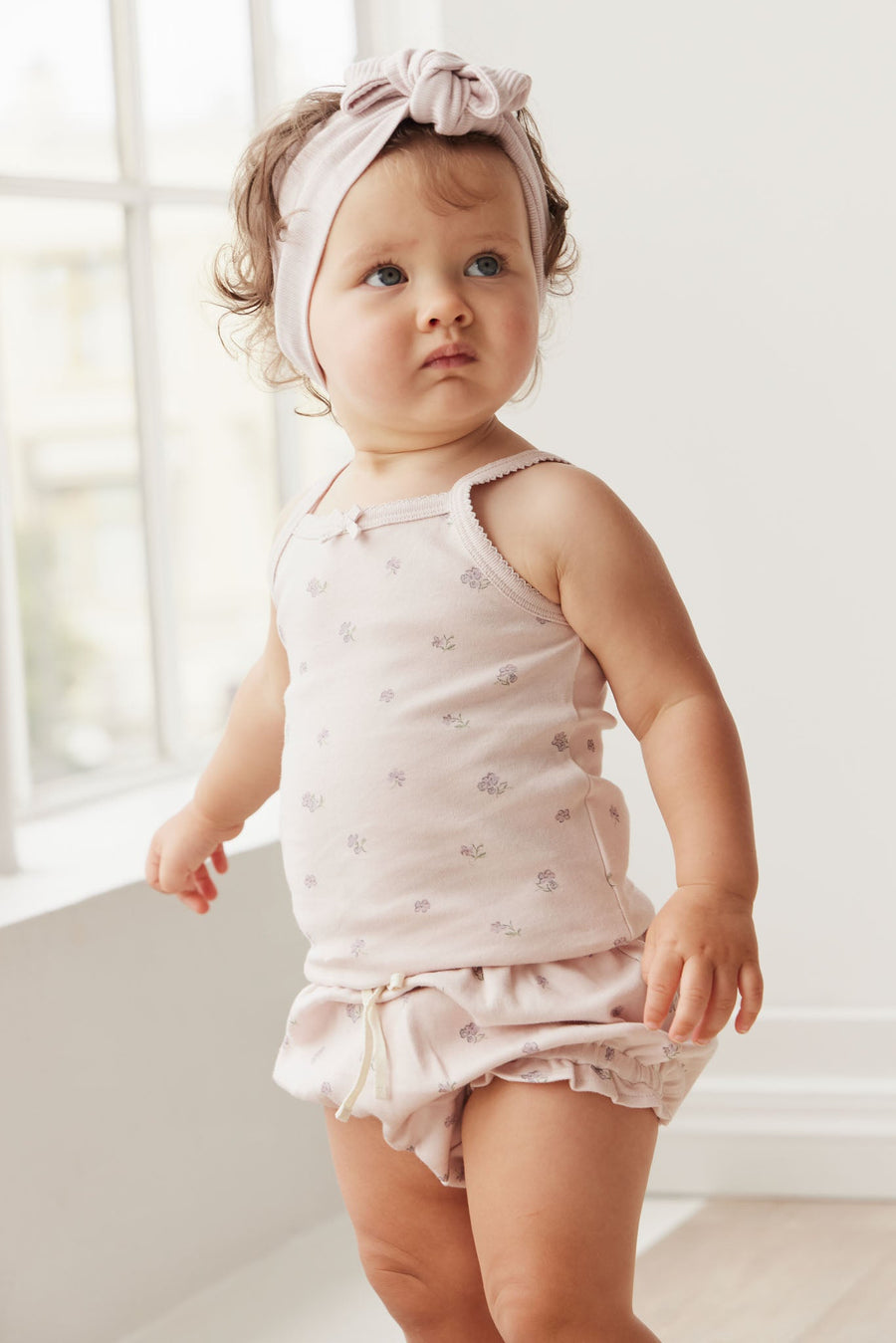 Organic Cotton Singlet - Meredith Violet Childrens Singlet from Jamie Kay Australia