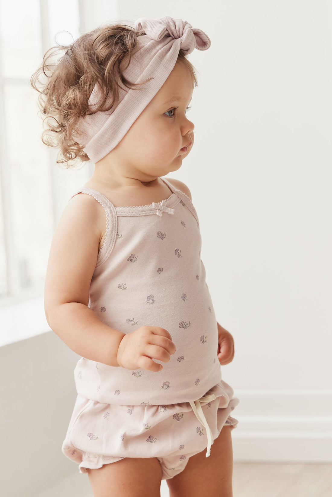 Organic Cotton Singlet - Meredith Violet Childrens Singlet from Jamie Kay Australia