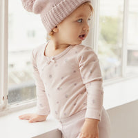 Organic Cotton Long Sleeve Bodysuit - Meredith Violet Childrens Bodysuit from Jamie Kay Australia