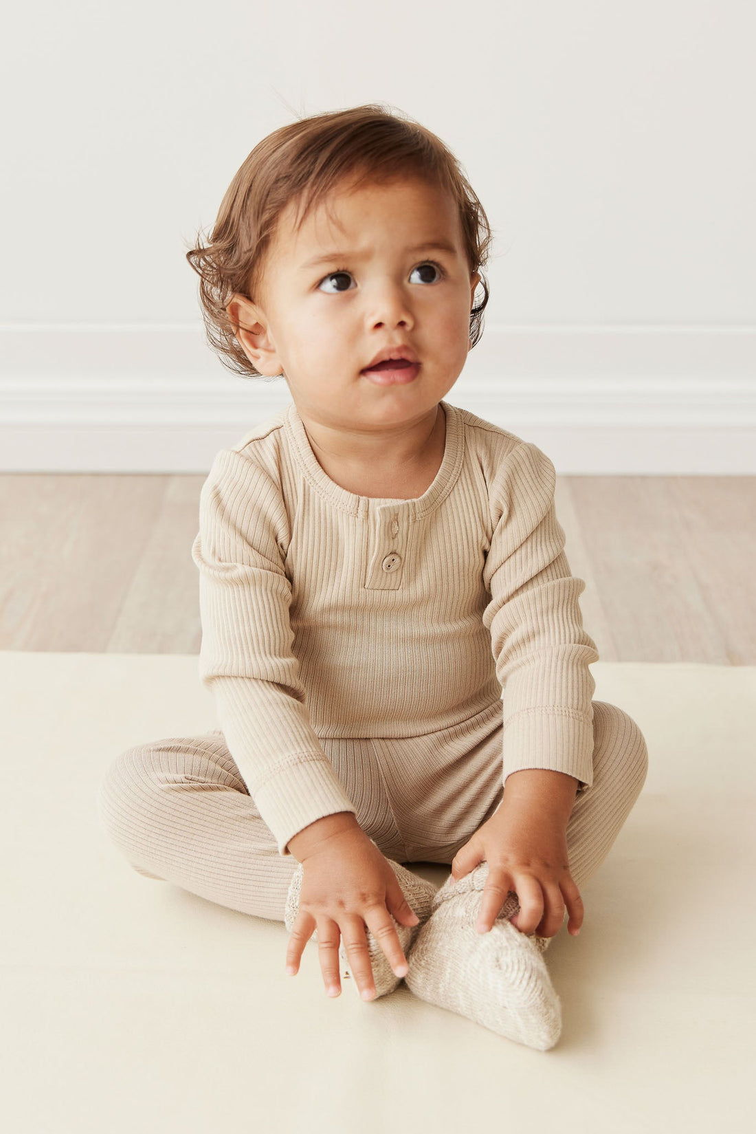 Organic Cotton Modal Everyday Legging - Fawn Childrens Legging from Jamie Kay Australia