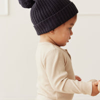 Aurelie Beanie - Black Bean Childrens Hat from Jamie Kay Australia