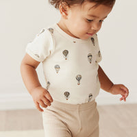 Organic Cotton Hudson Short Sleeve Bodysuit - Montgolfiere Cloud Childrens Bodysuit from Jamie Kay Australia