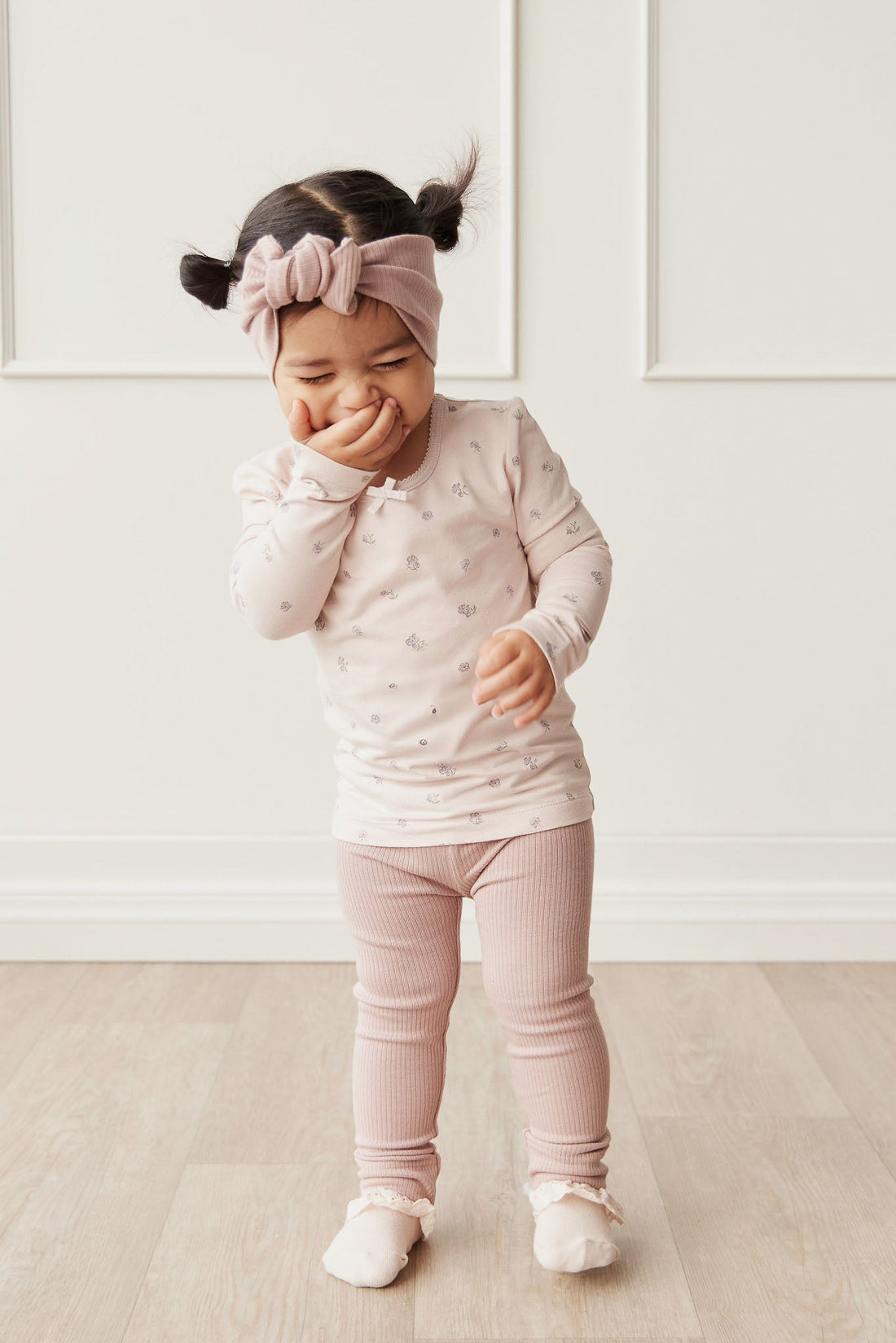 Organic Cotton Long Sleeve Top - Meredith Violet Childrens Top from Jamie Kay Australia