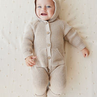 Bear Knit Onepiece - Sand Marle Fleck Childrens Onepiece from Jamie Kay Australia