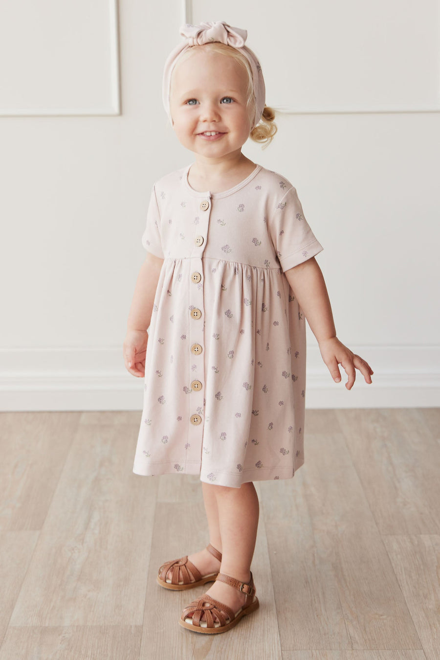 Organic Cotton Lola Dress - Meredith Violet Childrens Dress from Jamie Kay Australia