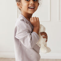 Organic Cotton Bobbie Sweatshirt - Annie Ditzy Violet Ice Childrens Top from Jamie Kay Australia