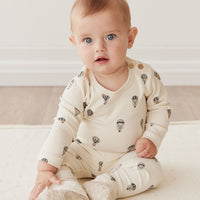 Organic Cotton Fernley Bodysuit - Montgolfiere Cloud Childrens Bodysuit from Jamie Kay Australia