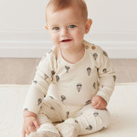 Organic Cotton Everyday Legging - Montgolfiere Cloud Childrens Legging from Jamie Kay Australia