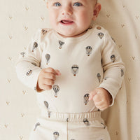 Organic Cotton Fernley Bodysuit - Montgolfiere Cloud Childrens Bodysuit from Jamie Kay Australia