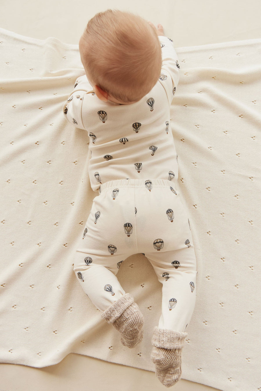 Organic Cotton Everyday Legging - Montgolfiere Cloud Childrens Legging from Jamie Kay Australia