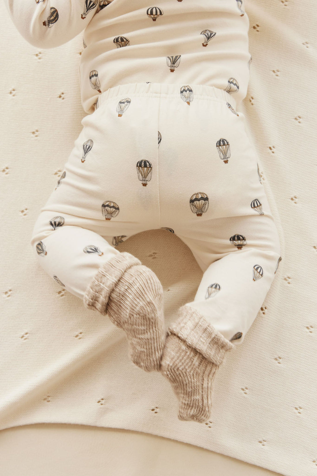 Organic Cotton Everyday Legging - Montgolfiere Cloud Childrens Legging from Jamie Kay Australia