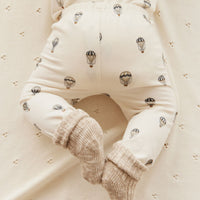 Organic Cotton Everyday Legging - Montgolfiere Cloud Childrens Legging from Jamie Kay Australia