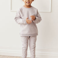 Organic Cotton Morgan Track Pant - Annie Ditzy Violet Ice Childrens Pant from Jamie Kay Australia