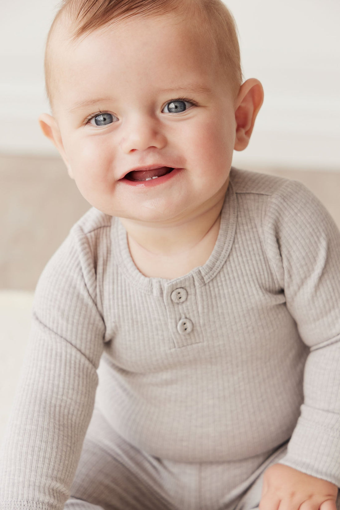 Organic Cotton Modal Long Sleeve Bodysuit - Icicle Marle Childrens Bodysuit from Jamie Kay Australia