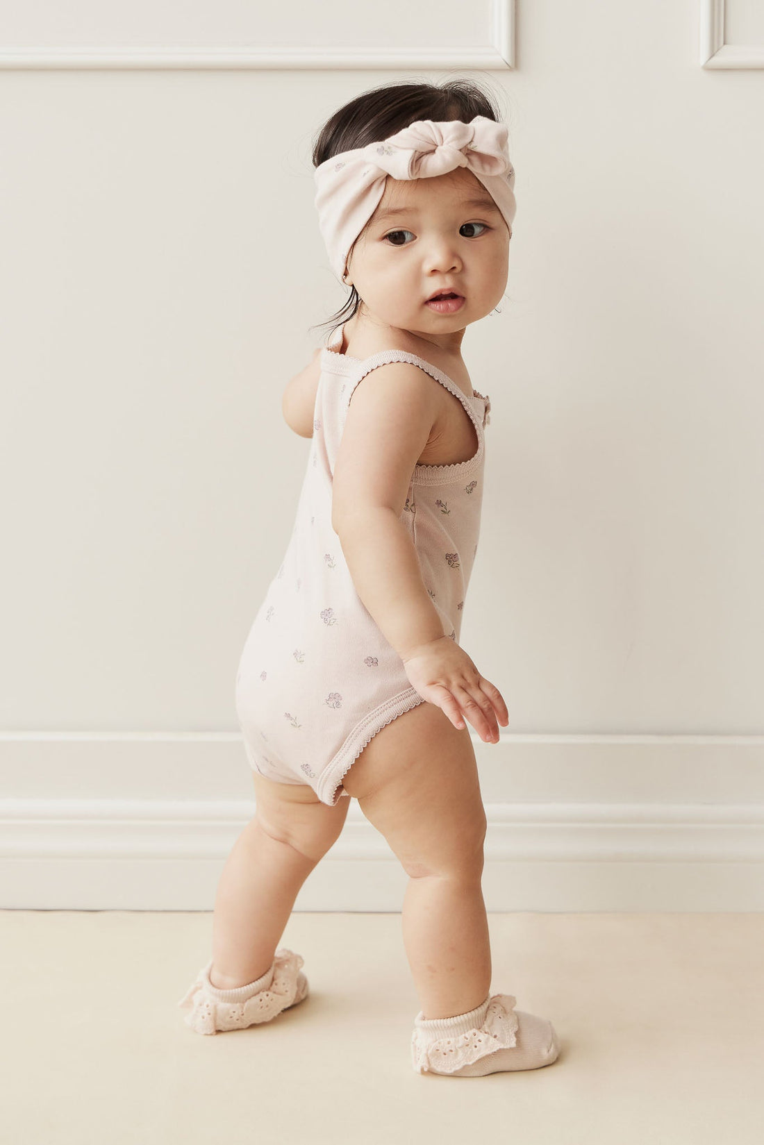 Organic Cotton Bridget Singlet Bodysuit - Meredith Violet Childrens Bodysuit from Jamie Kay Australia