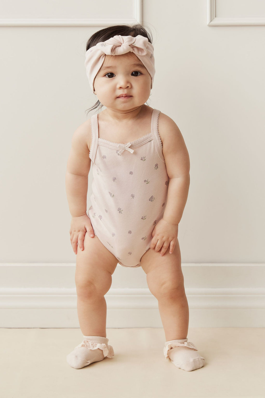 Organic Cotton Bridget Singlet Bodysuit - Meredith Violet Childrens Bodysuit from Jamie Kay Australia