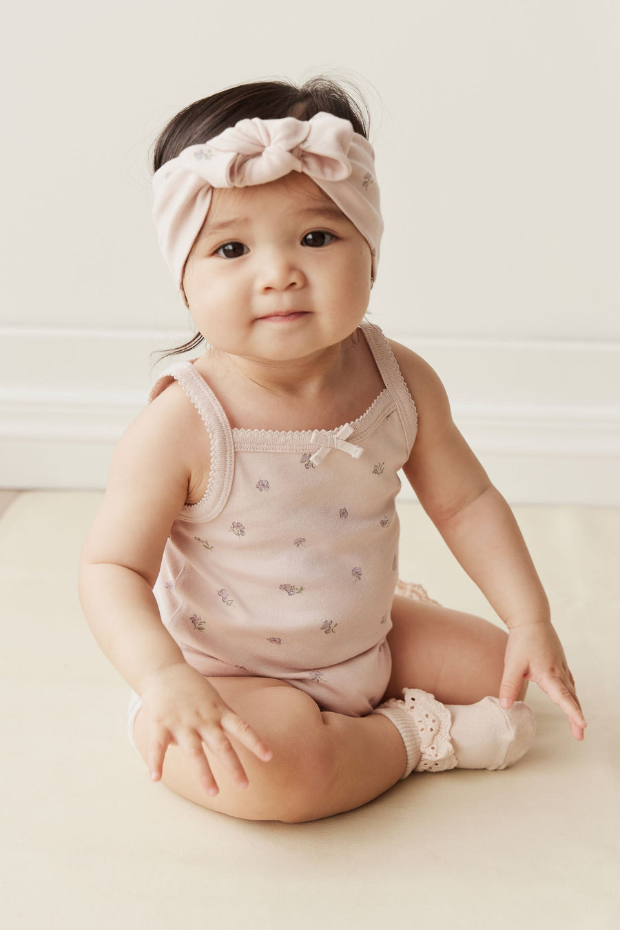 Organic Cotton Bridget Singlet Bodysuit - Meredith Violet Childrens Bodysuit from Jamie Kay Australia