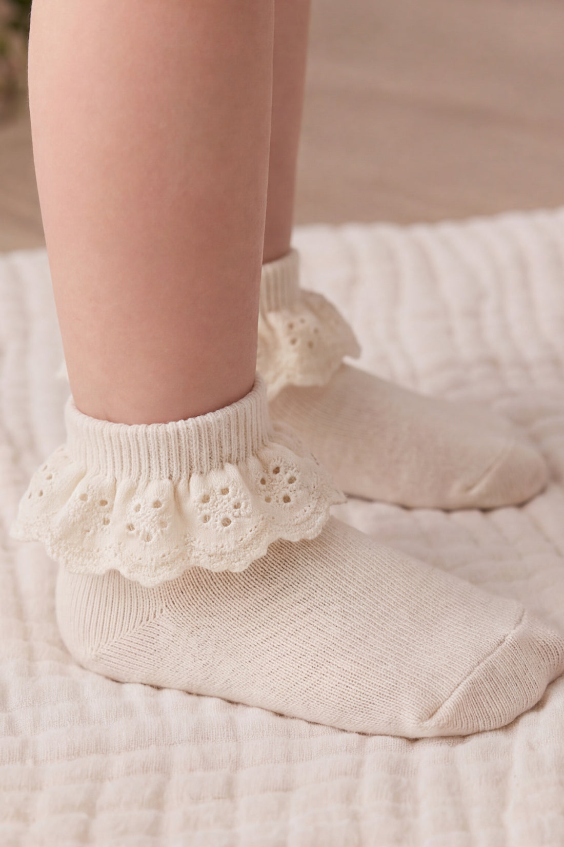 Paloma Sock - Vanilla Childrens Socks from Jamie Kay Australia