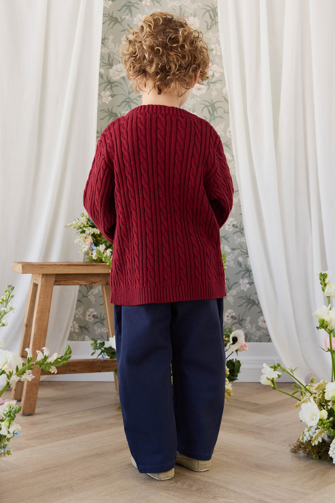 Richard Knit Jumper - Cherry Childrens Jumper from Jamie Kay Australia