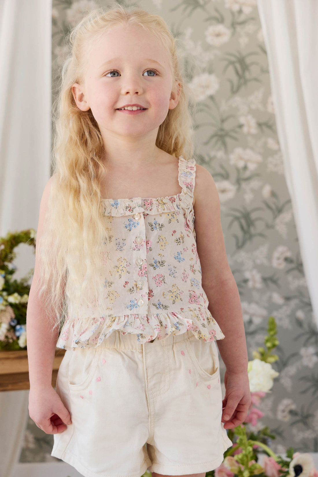 Organic Cotton Cassidy Top - Morgan Vanilla Childrens Top from Jamie Kay Australia