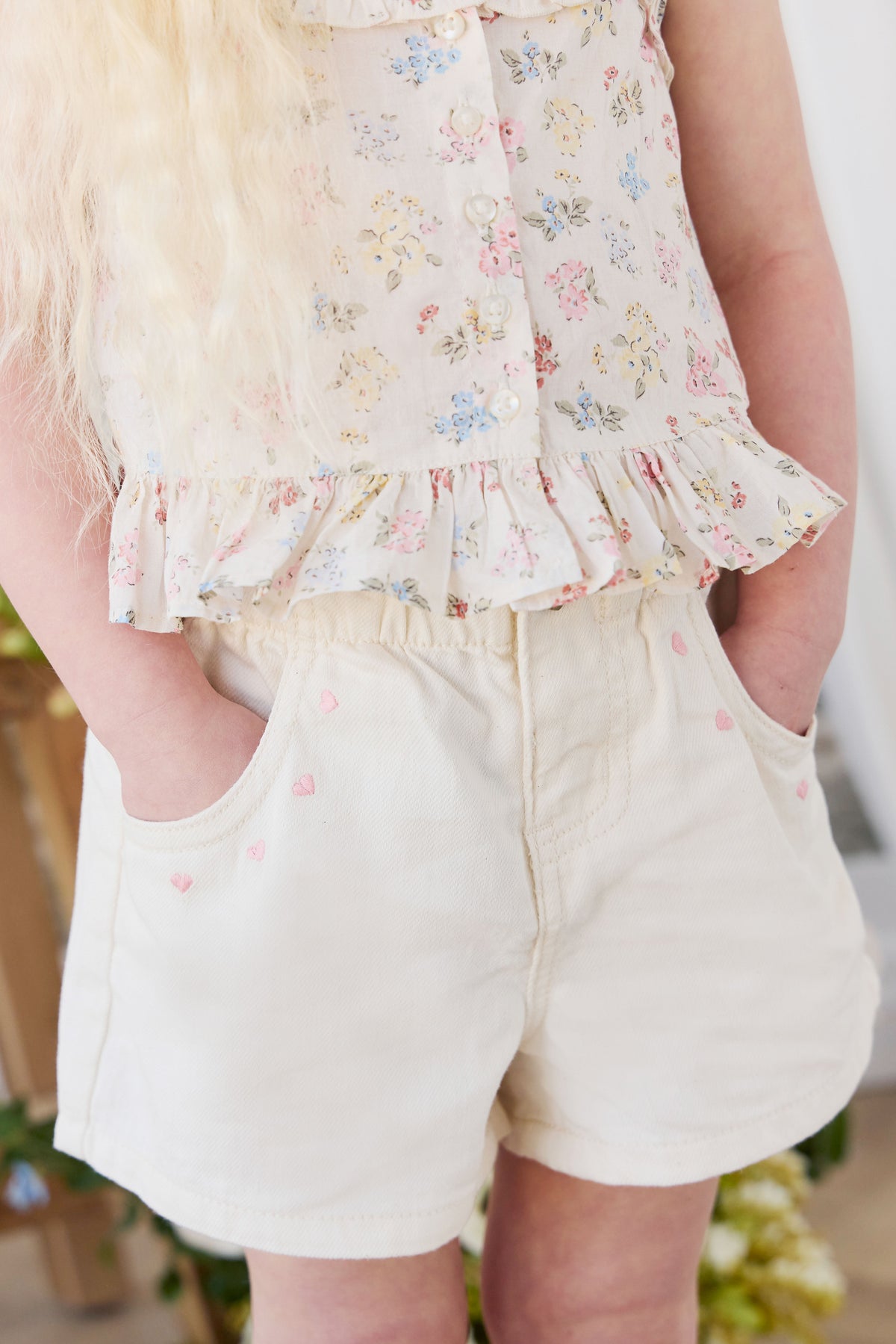 Nicolette Short - Natural Childrens Shorts from Jamie Kay Australia