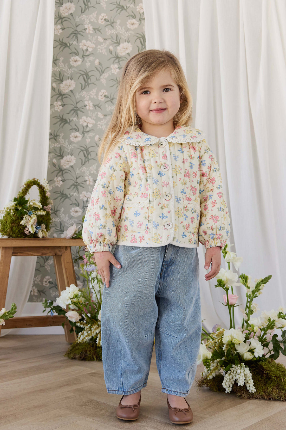 Jaida Pincord Jacket - Morgan Vanilla Childrens Jacket from Jamie Kay Australia