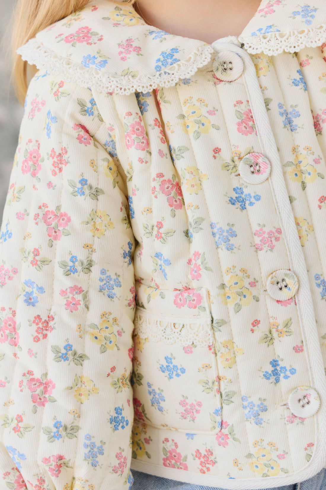 Jaida Pincord Jacket - Morgan Vanilla Childrens Jacket from Jamie Kay Australia