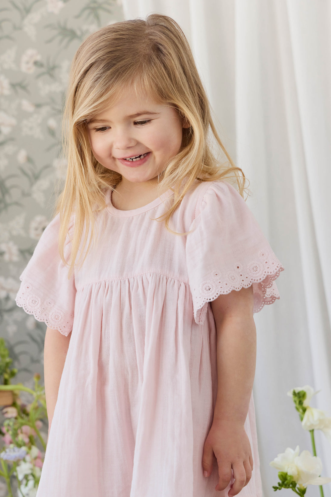 Organic Cotton Muslin Chloe Dress - Cotton Candy Childrens Dress from Jamie Kay Australia