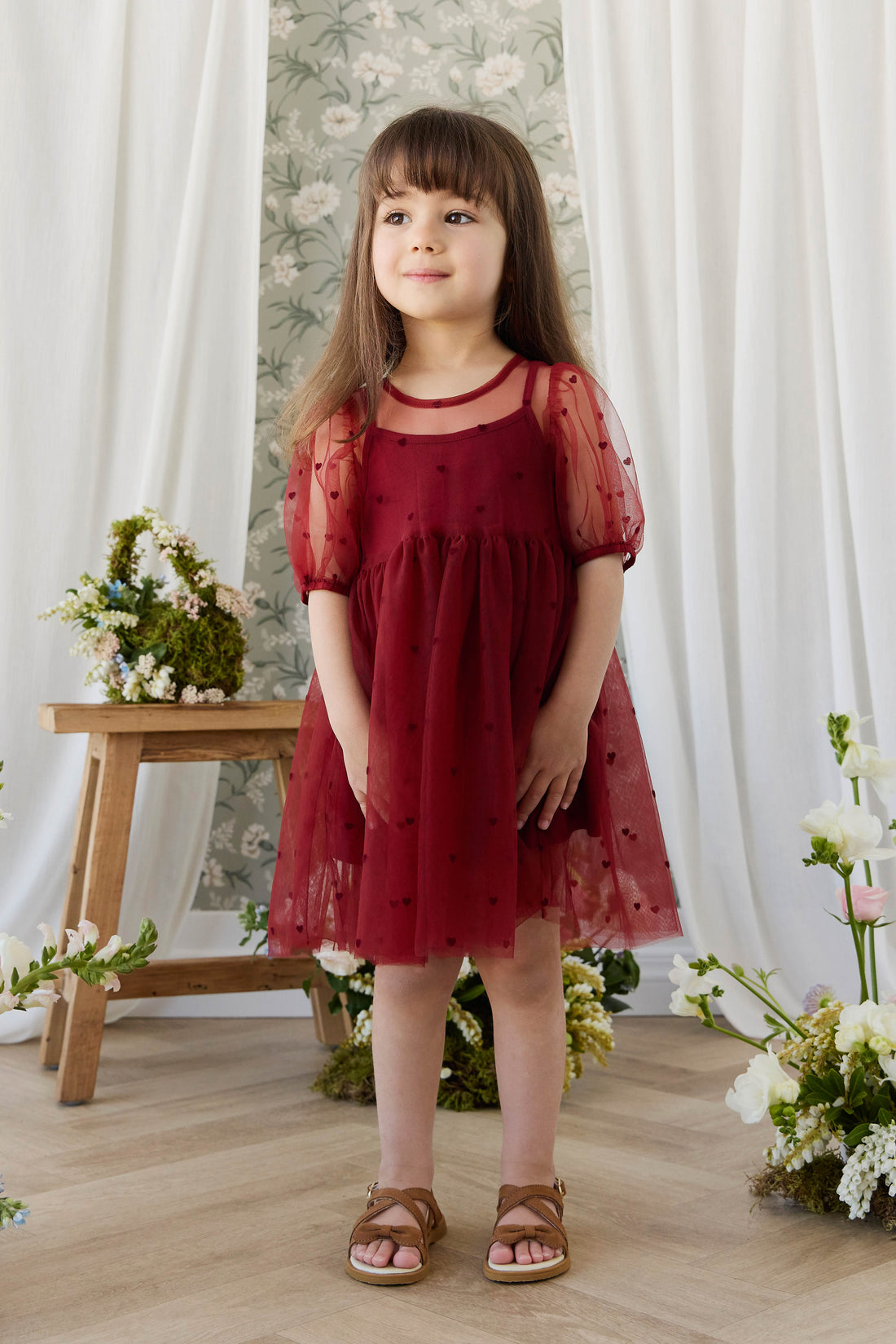 Zoella Tulle Dress - Mon Amour Cherry Childrens Dress from Jamie Kay Australia