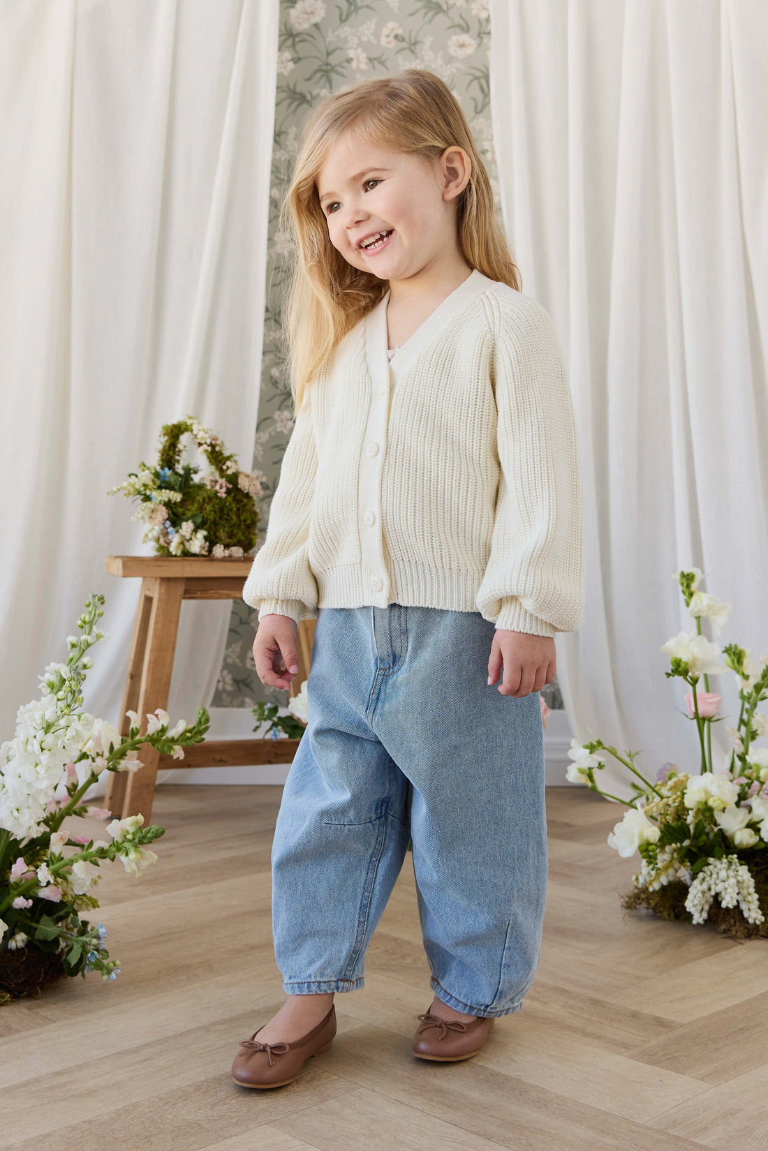 Paloma Cardigan - Snow Drop Childrens Cardigan from Jamie Kay Australia