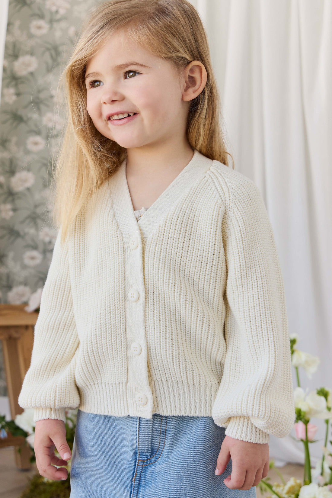 Paloma Cardigan - Snow Drop Childrens Cardigan from Jamie Kay Australia