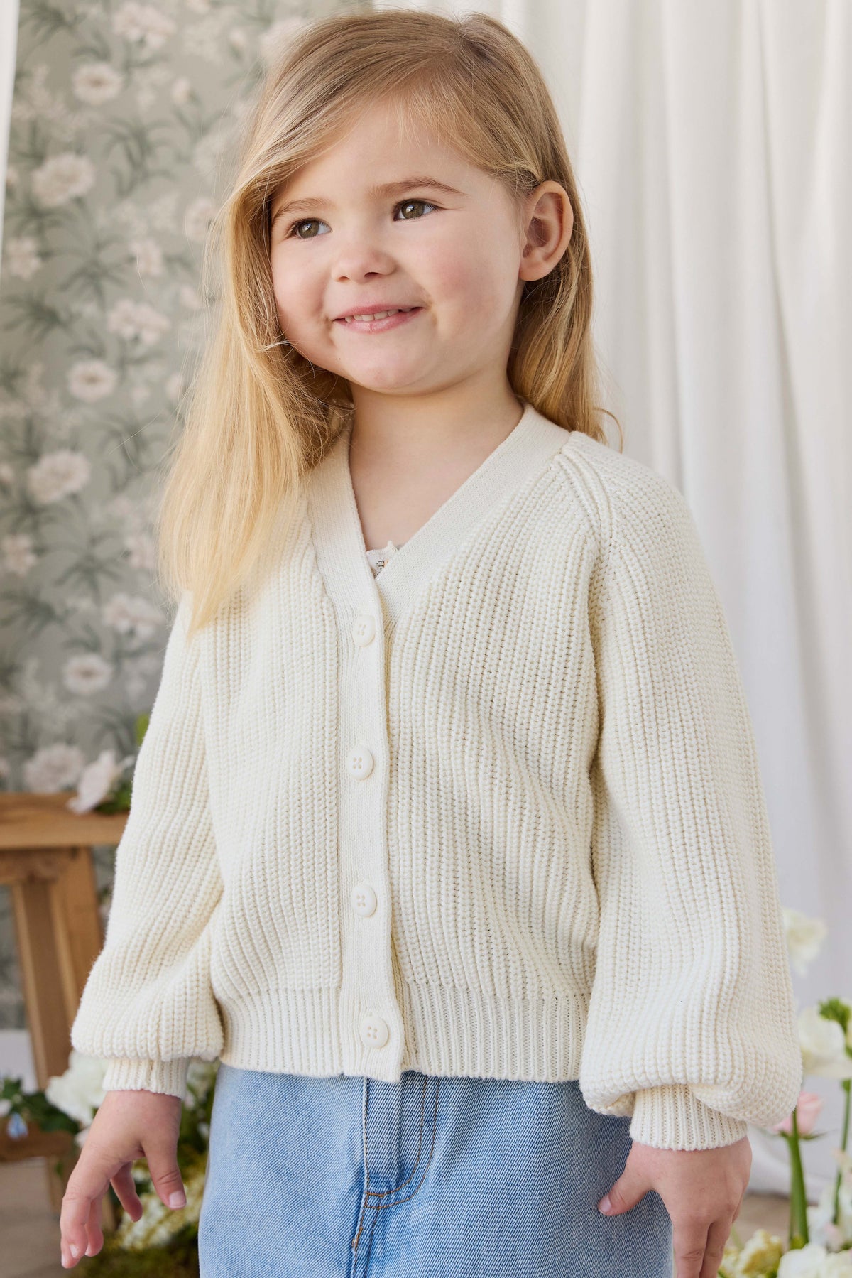 Paloma Cardigan - Snow Drop Childrens Cardigan from Jamie Kay Australia