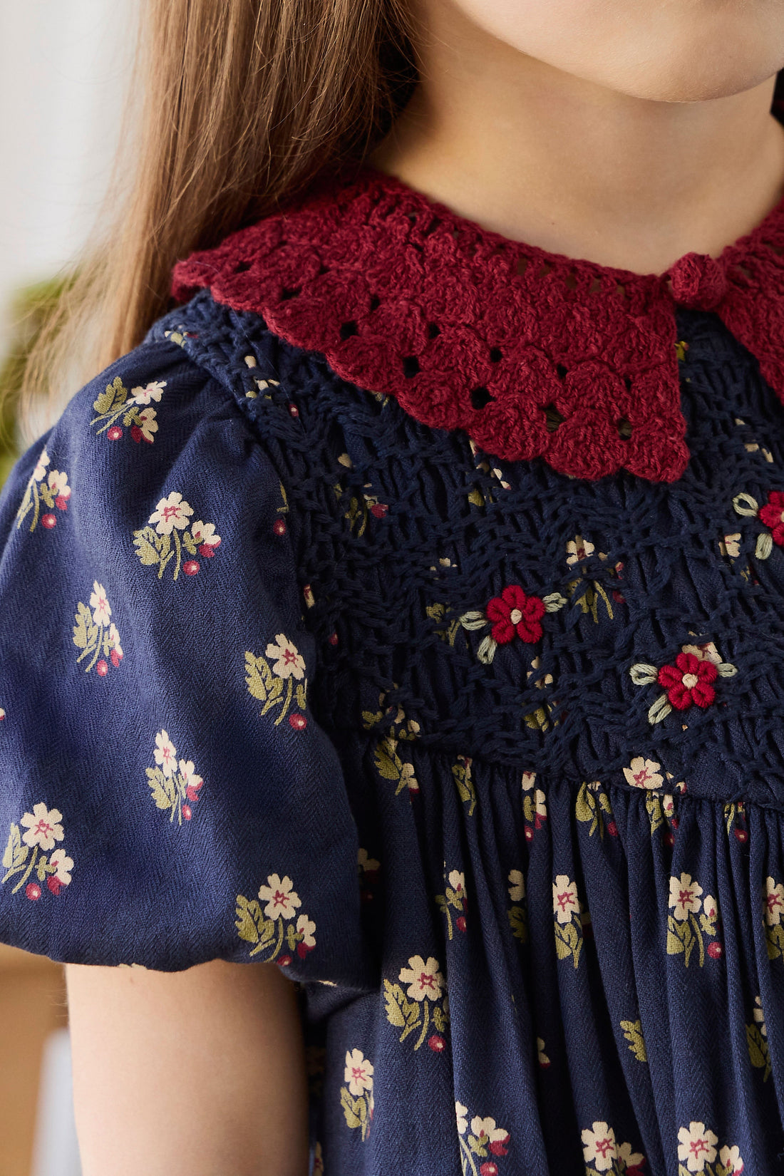 Organic Cotton Wanda Dress - Elsa Navy Childrens Dress from Jamie Kay Australia