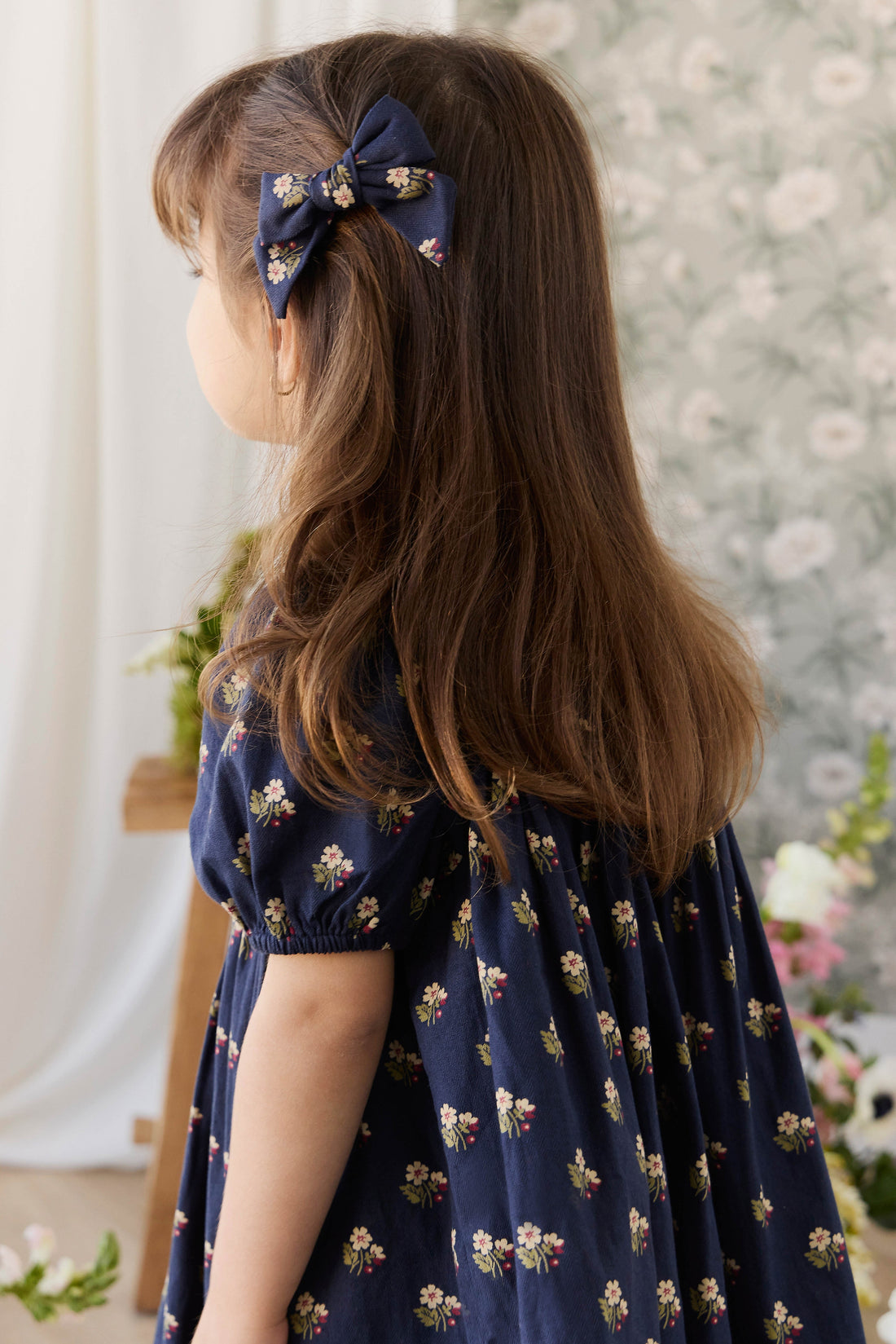 Dovie Bow - Elsa Navy Childrens Bow from Jamie Kay Australia