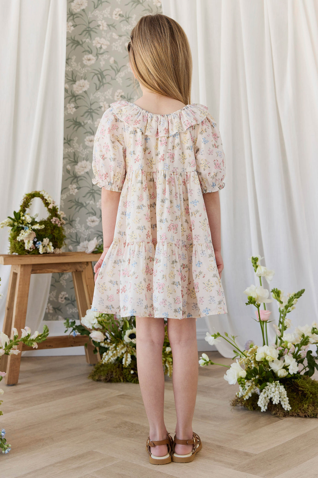 Organic Cotton Acacia Dress - Morgan Vanilla Childrens Dress from Jamie Kay Australia