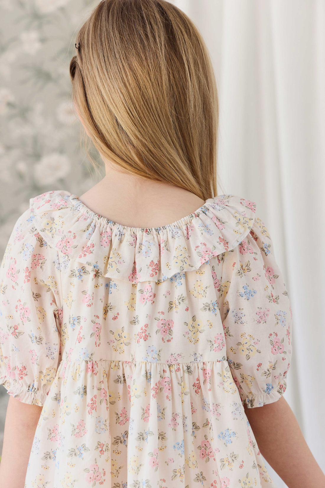 Organic Cotton Acacia Dress - Morgan Vanilla Childrens Dress from Jamie Kay Australia